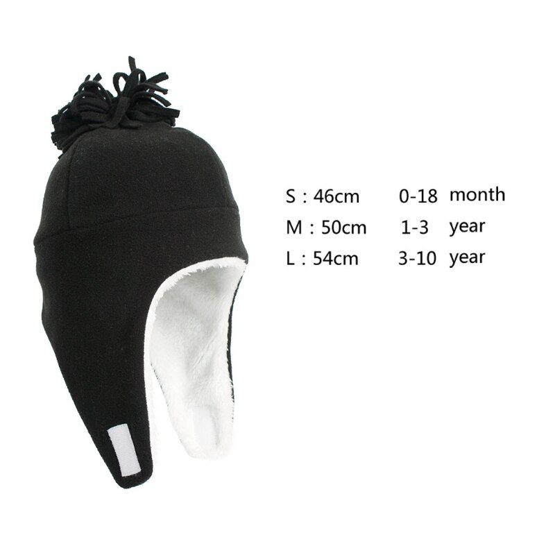 Cappello da pilota per berretto caldo antivento foderato in mucchio foderato in mucchio per bambini