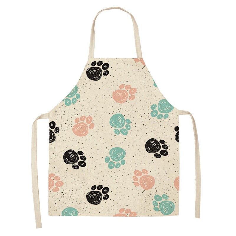 Bulldog Teckel Gedrukt Keuken Schort Voor Vrouw Mouwloos Katoenen Linnen Bib 53*65Cm Thuis Koken Bakken Schoonmaken Tool WQ0037: 2WQ-WQ0054-2