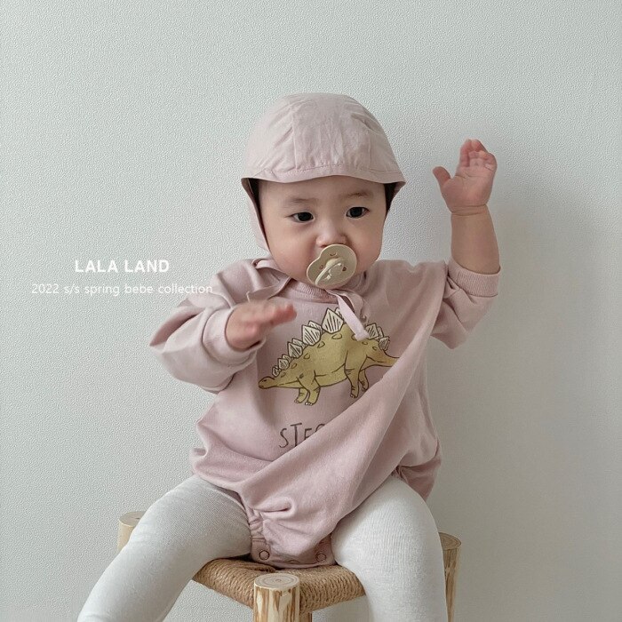 Lente Herfst Baby Katoen Dinosaur Bodysuit Lange Mouwen Cartoon Casual Jumpsuit Schattige Baby Jongen Meisje Kleding 0-24M