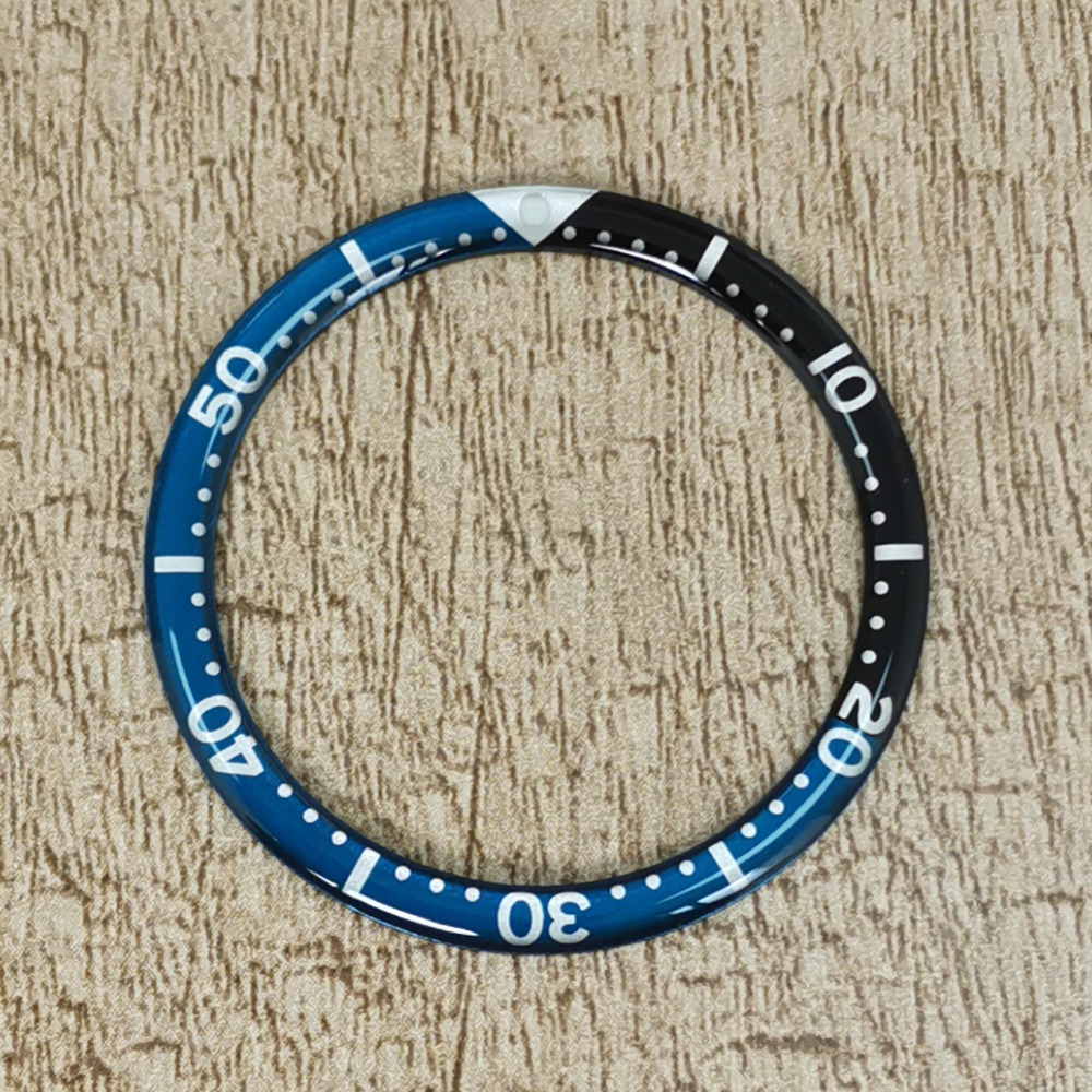 Bisel de reloj curvo de borde redondo de 39mm, anillo de aluminio a juego, accesorios de reloj modificados, insertos de relojes, piezas de reloj