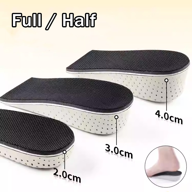 EVA Schokabsorberende Schoenzool Verhogende Inlegzolen Memory Foam Hoogteverhogende Inlegzolen Stabiele Verhogende Onzichtbare Schoenpads voor Unisex