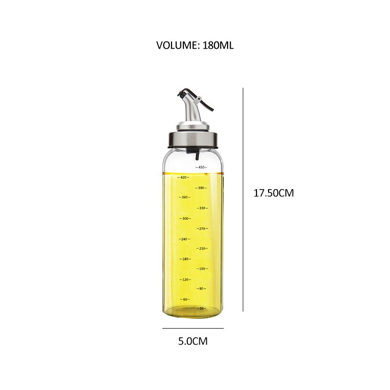 Keuken Olijfolie Dispenser Koken Olie Spuit Glas Azijn Cruet 6 Oz 10 Oz 17 Oz Olijf Fles Azijn Dispenser olie Container: 180ML