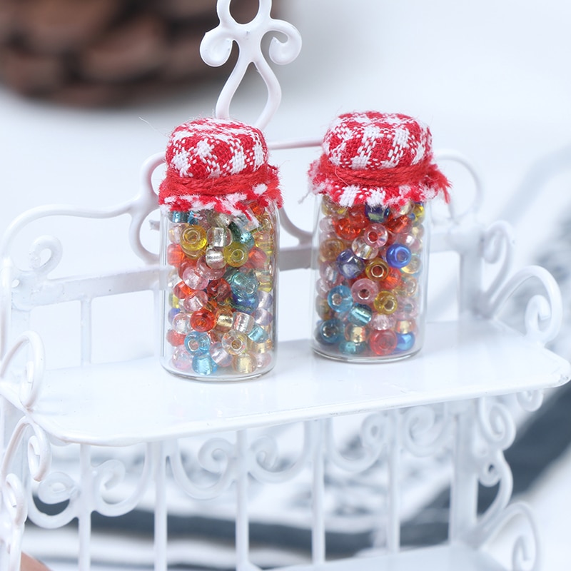 2 sztuk 1:12 domek dla lalek miniaturowe cukierki cukru może lalki akcesoria kuchenne