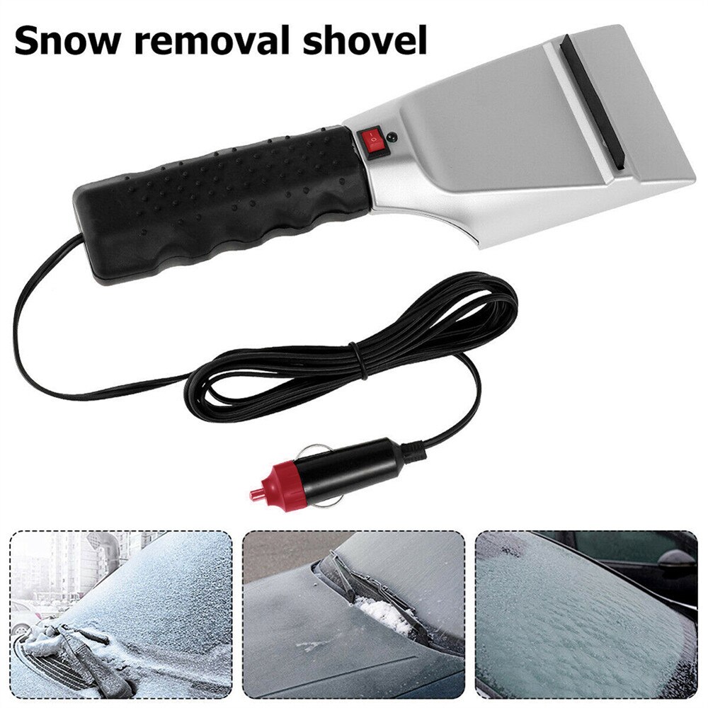12V Heatable Dual-purpose Snow Shovel 15W 2.5m Electric Heated Car Ice Scraper Car Windscreen Frost-Window Winter Snow Remover