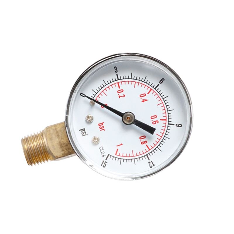 Trykkmåler 52mm 1/4 "bspt vertikal 15,30,60,100,150,300 psi & bar bunnfeste