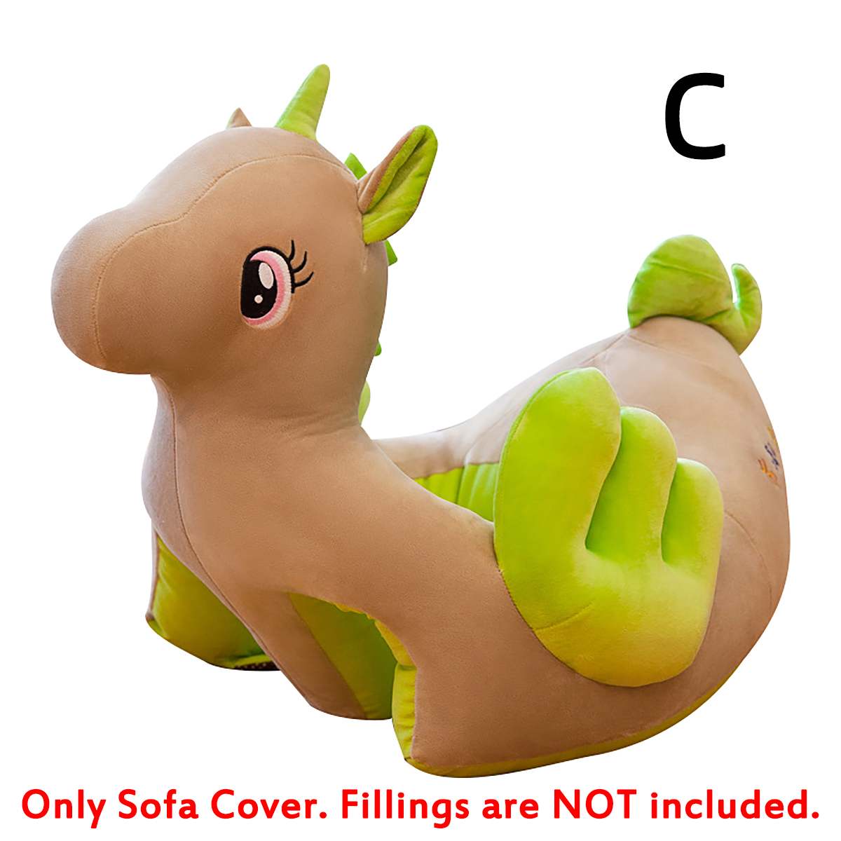Bolsa PUF bebé asientos sofá tapa soporte infantil aprendizaje que Silla de felpa silla para alimentar la piel para niño nido Puff No relleno: C