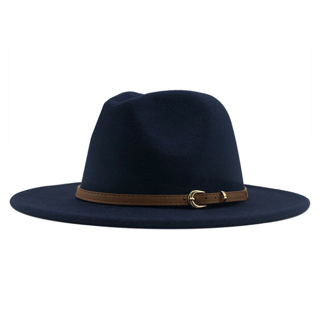 Winter Autumn Imitation Woolen Women Men Ladies Fedoras Top Jazz Hat European American Round Caps Bowler Hats: 5