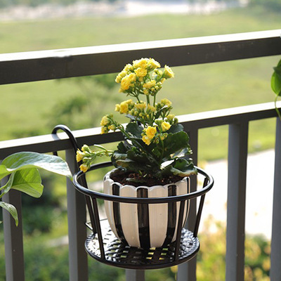 Alsidig letvægts metalplanter stativ hyldeholder til indendørs altan blomsterstand hængende type grøn hængende orkidé