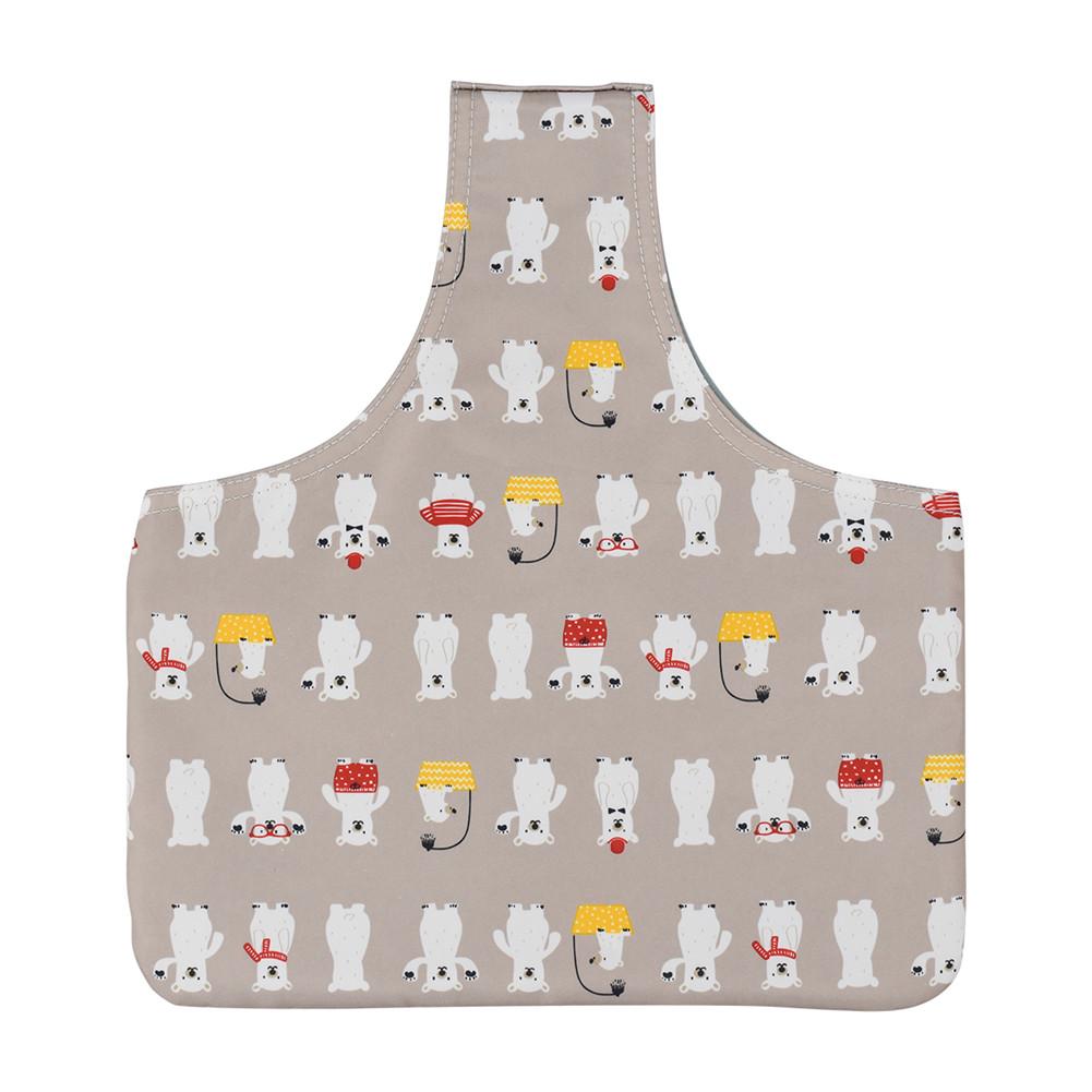 DIY Canvas Breien Wirwar Garen Opbergtas Tote Haken Benodigdheden Organisator Stevige Lichtgewicht Breien Gehaakte Tas 20E: Gray Polar bear