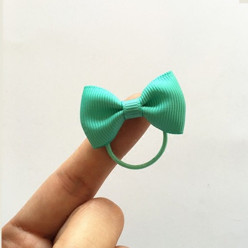 10 pz/lotto Mini corda per capelli carino fiocco fiocco neonata elastico per capelli elastici anello per bambini cravatte per capelli Scrunchies ornamenti