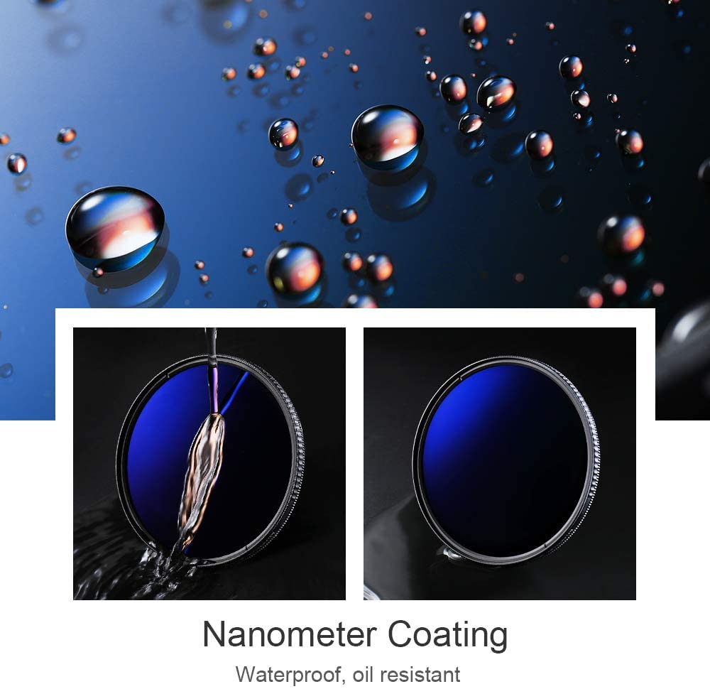 K &amp; F Concept 2 In 1 ND8 + Cpl Circulaire Polarisatiefilter Nd Filter Ultra Clear Waterdichte Neutrale Dichtheid 49Mm 52Mm 58Mm 62Mm 67Mm