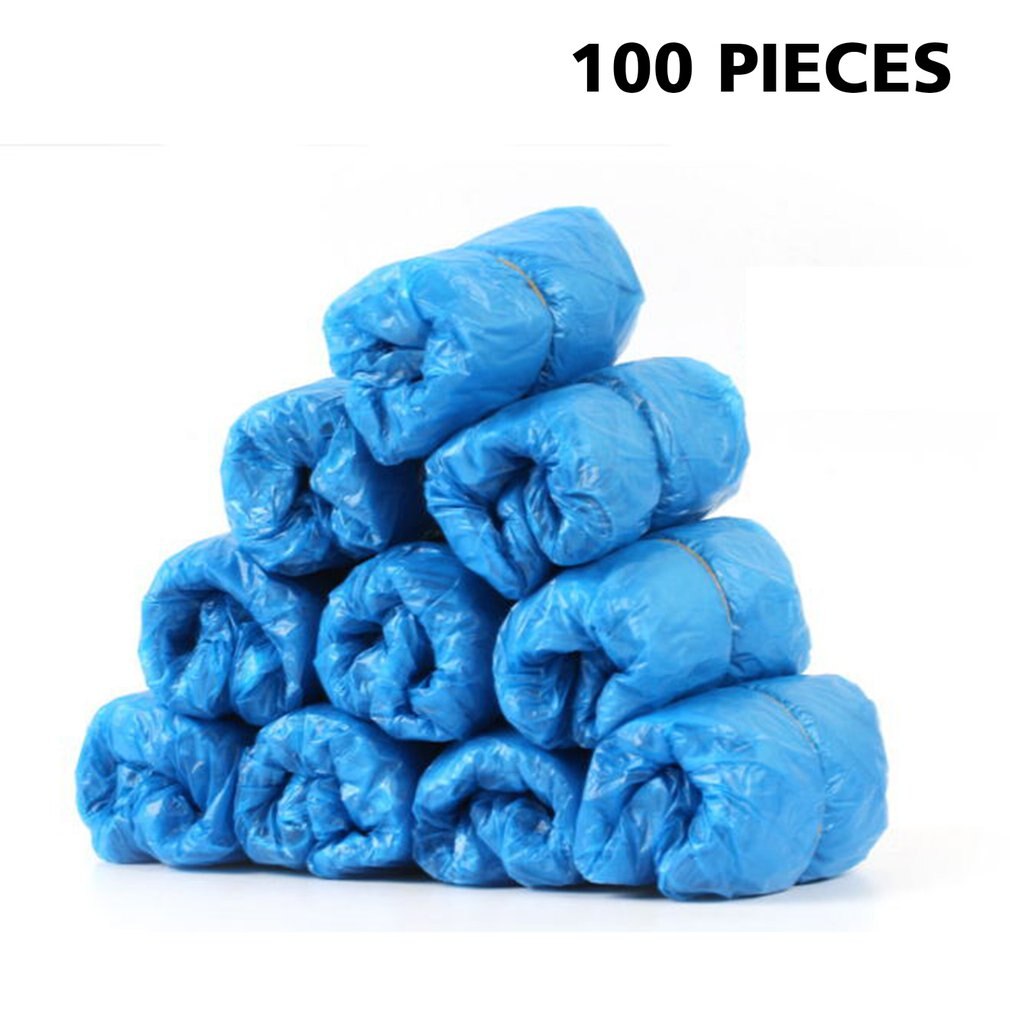 100 stuks wegwerpbare overschoenen/laarsovertrekken, extra dik, waterbestendig, beschermend, antislip, recyclebaar