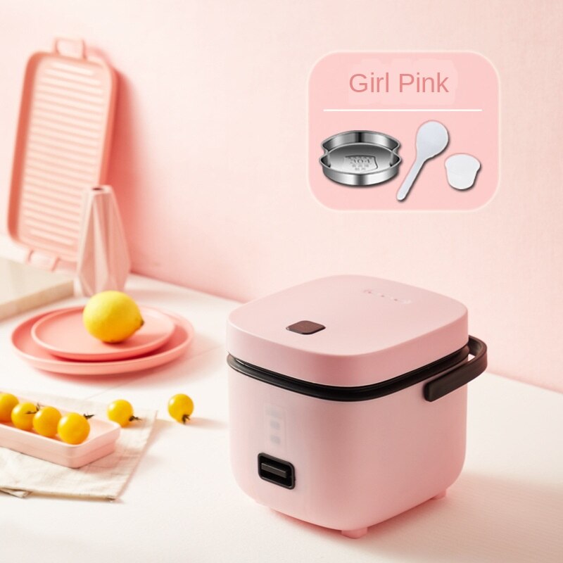 Electric Cooker Household Mini Smart Small Electric Cooker Small Multi-Function Cooking Automatic: Pink