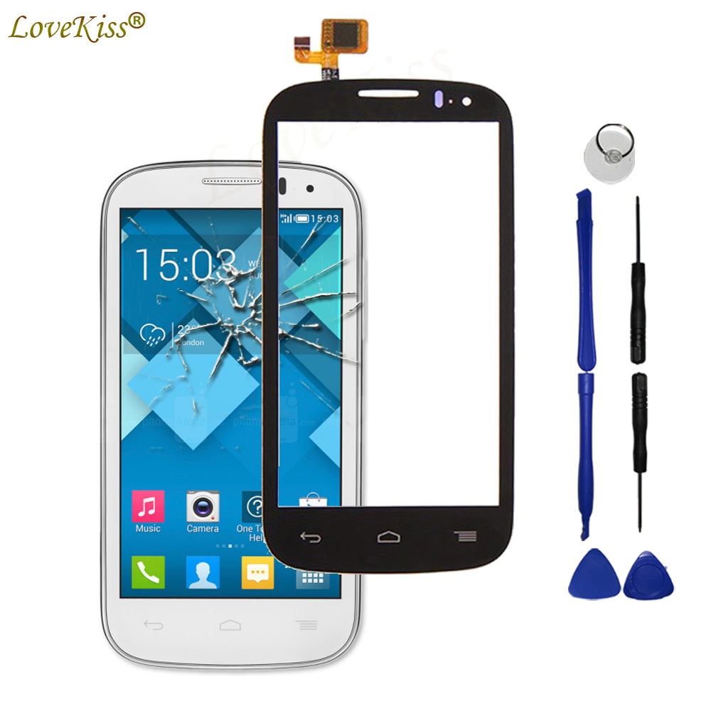 Panel frontal de pantalla táctil para Alcatel One Touch Pop C5 OT 5036 OT-5036 5036D Sensor de pantalla táctil pantalla LCD digitalizador cubierta de cristal