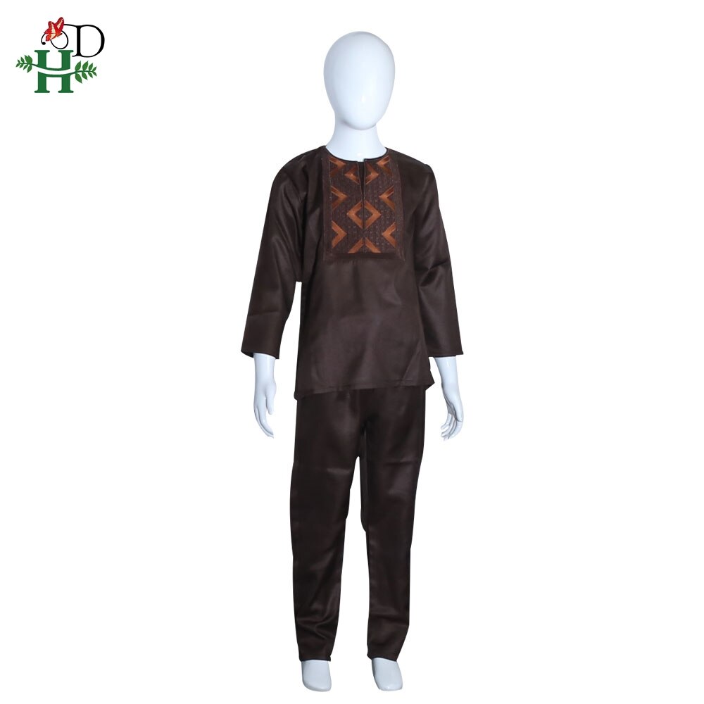 H&D African Children Boy Clothing Kids Dashiki Shirt Africa Ankara Dashiki Outfit Clothes Tops Pant Suits vetement africain