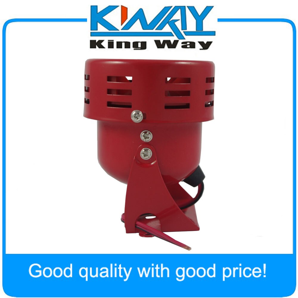 12V Motor Driven Red Air Raid Siren Horn Alarm Horn Car Truck 1950s Style 3"