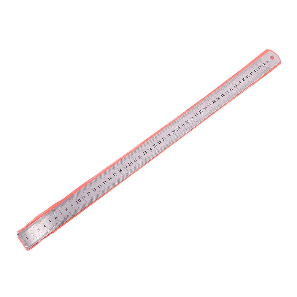 1pc Double Sided Stainless Steel Metal Scale Straight Ruler Precision Double Measuring Hand Tool Stationery Supplies 15-50cm: 50cm