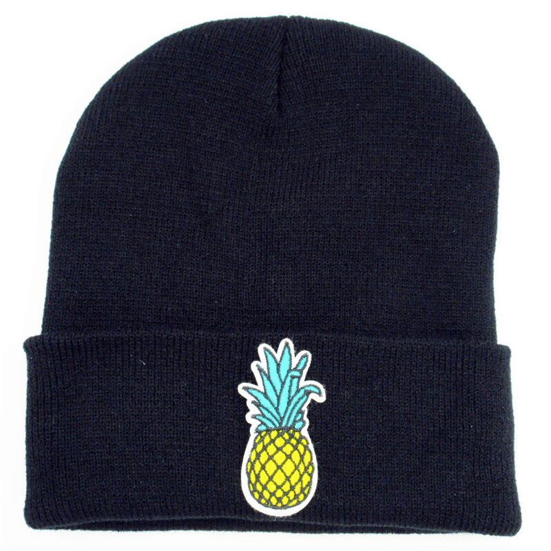 Ananas fruit borduurwerk dikke gebreide muts winter warme muts skullies pet muts voor kinderen mannen vrouwen 147
