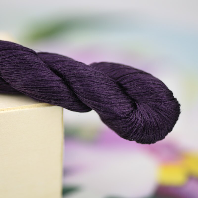 Hilo de bordar de seda/100% hilo de seda/bordado a mano, punto de cruz, morado oscuro/9 colores puros: 7