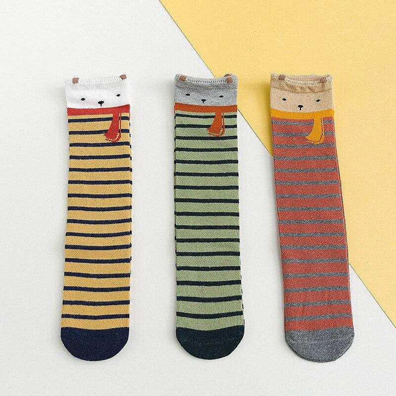 3Pairs/lot Baby Socks Winter Autumn Cotton Wam Baby Girl Knee High Sock Cartoon Kids Boys Socks for Children Toddler Socks: 76006-2