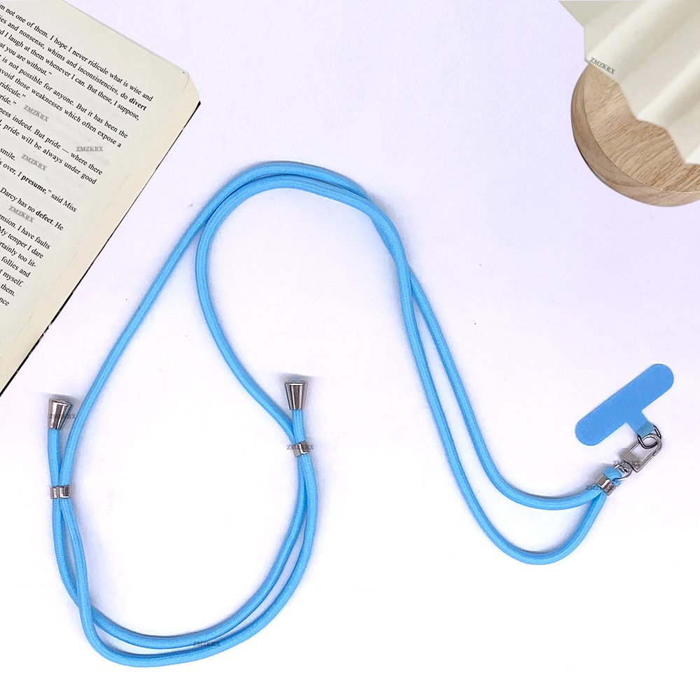 Uniwersalny regulowany pasek na smycz do telefonu wiszący sznur do telefonu komórkowego paski na szyję smycze zapobiegające zgubieniu akcesoria do telefonów komórkowych 150 cm: Rose Gold