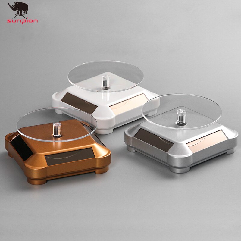 3D printer parts Solar Rotating Showcase Stand 360 Turntable For 3D printer model Display Showcase