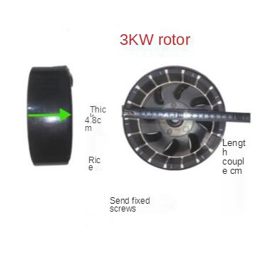 3000w5000w Elektrische Voertuig Range Extender Benzine Generator Accessoires 48v60v72v Range Extender Rotor Stator 27-Niveau Pure Co: 5000W Stator