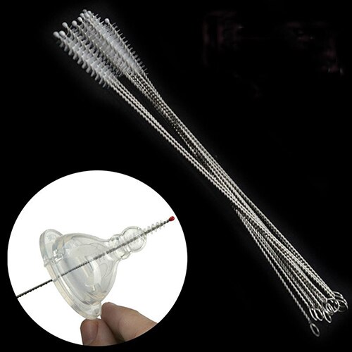 10Pcs Roestvrij Staal Schoonmaken Drinken Pijp Borstel Stro Cleaner Keuken Tool