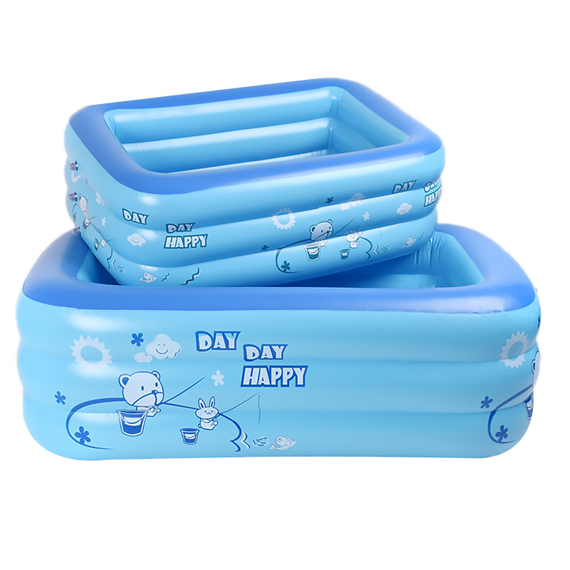 Baby oppustelig firkantet swimmingpool til børn børn 120cm 130cm størrelse bærbar udendørs bassin badekar husstand vandsport