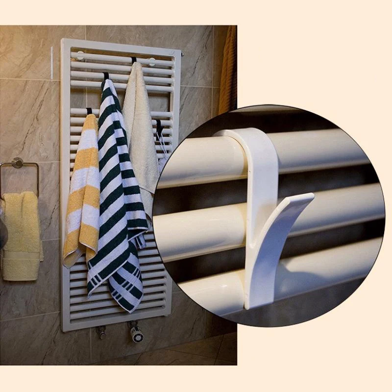 2-6 stk. bøjler til håndklædevarmere, multifunktionelle radiatorkroge, frakkebøjle, tørklædestativ, badekrog