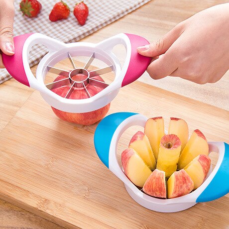 Cortador de manzanas para cocina, utensilio divisor de fruta y pera, mango cómodo para pelador de manzana de cocina, artículos diarios para el hogar