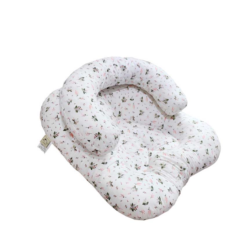 2 Stks/set Baby Verpleging Kussens Moederschap Baby U-Vormige Borstvoeding Kussen Zuigeling Cuddle Katoen Voeden Taille Ondersteuning Kussen: Floral