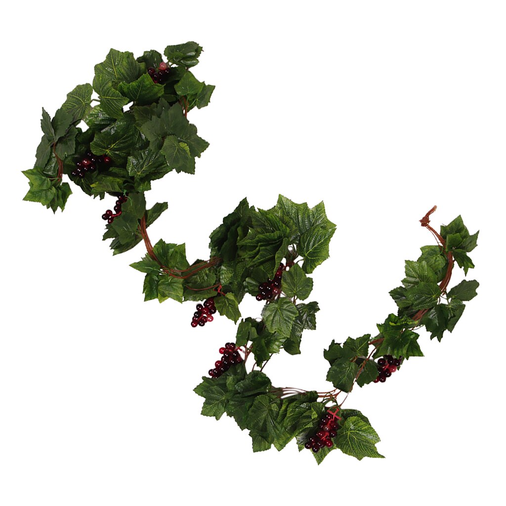 Kunstmatige Plant Grapevine Bladeren En Bloemen Ivy Hanger Ivy Garland Plant Decoratie, Grapevine Met Druiven