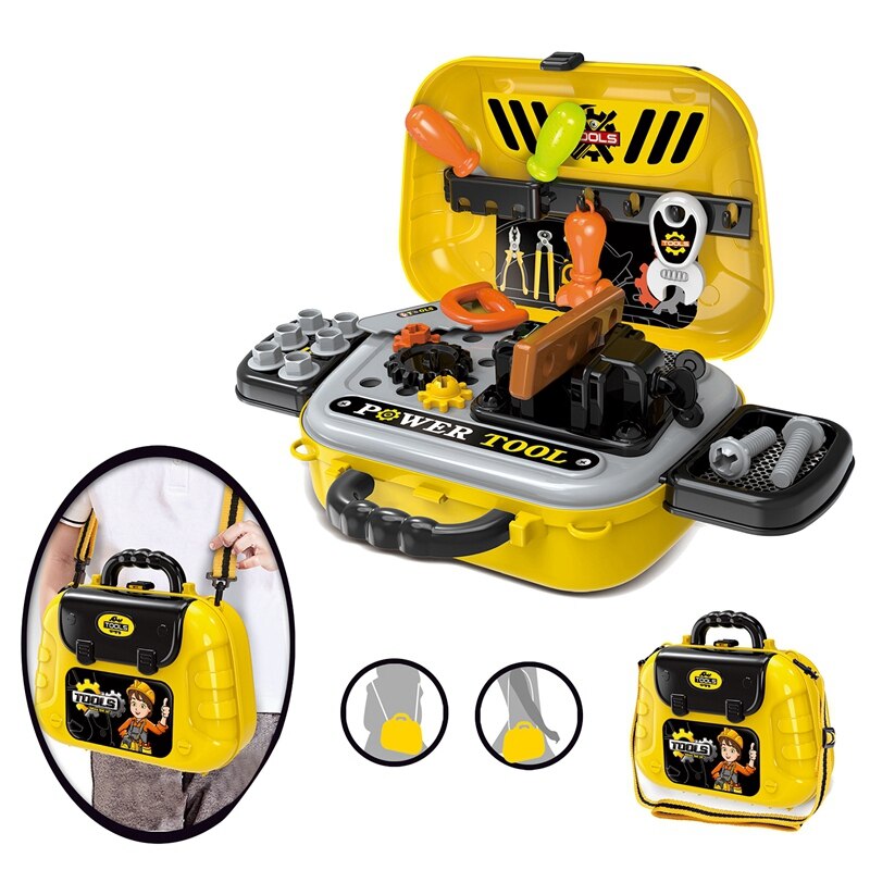 29Stck freundlicher Werkzeuge Koffer Reparatur Spielzeug Werkzeug Bausatz Spielzeug Werkzeugkasten vorgeben Spielen Spielzeug Werkzeuge für freundlicher, crossbody Schulter Tasche