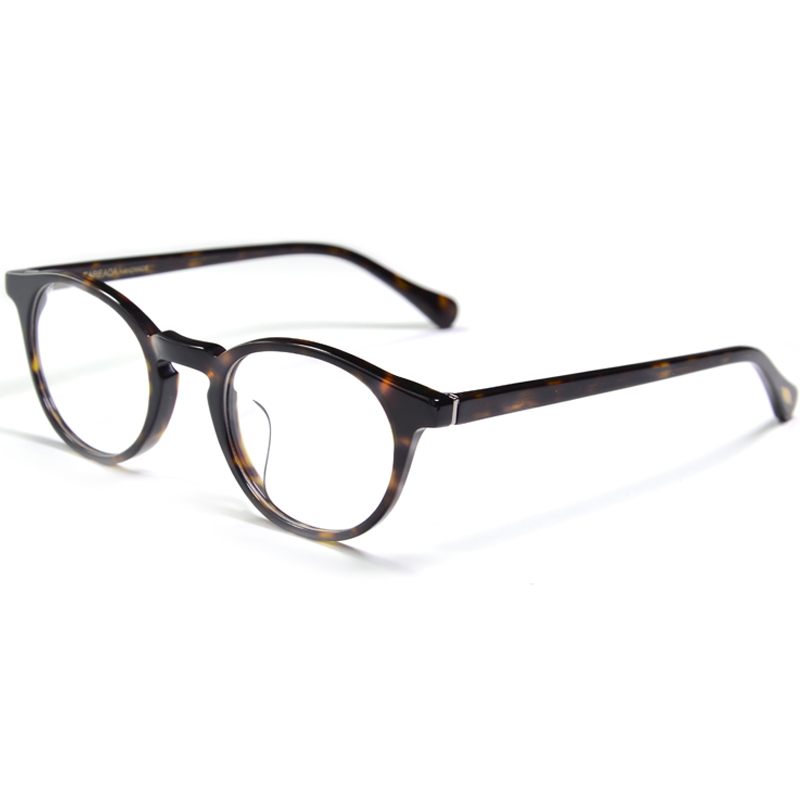 Montura redonda pequeña Vintage para hombre y mujer, gafas graduadas para dioptrías de alta potencia, con borde circular Retro, color miel: dark brown tortoise