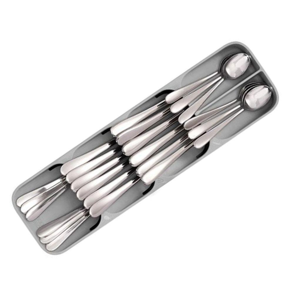 Tray Insert Cutlery Spoon Utensil Divider Organizer Kitchen Drawer Compact