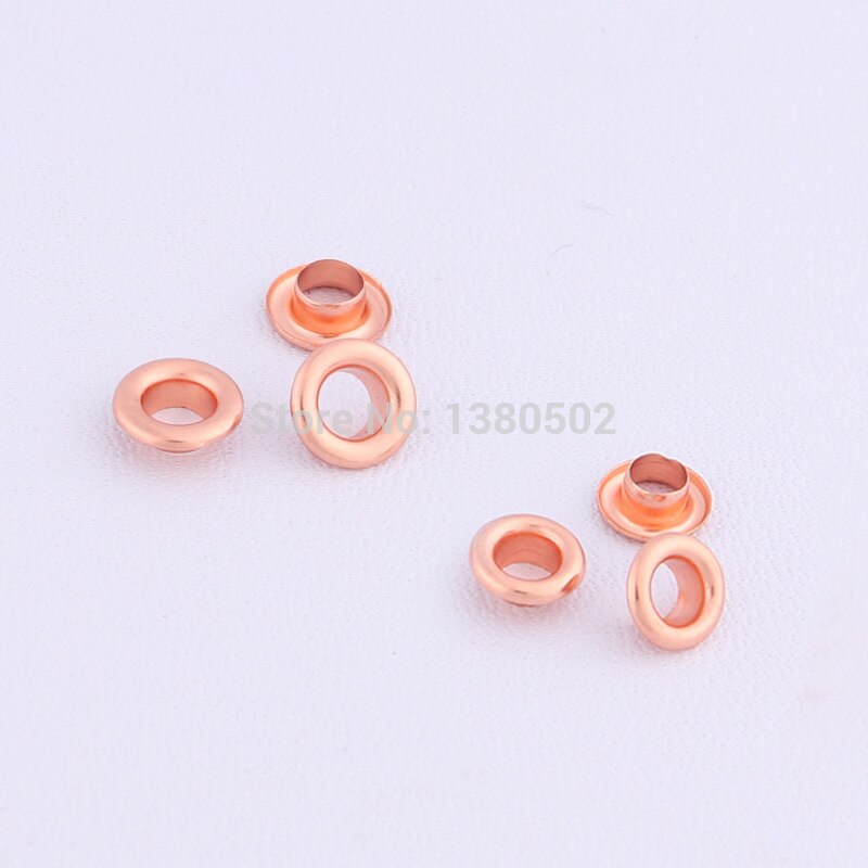 100 stk/parti øjer rund beklædningsgenstand med skive indvendig diameter 4/5/6/8/11/14mm rosa guld beklædningsgenstande gør-det-selv tilbehør til tøj