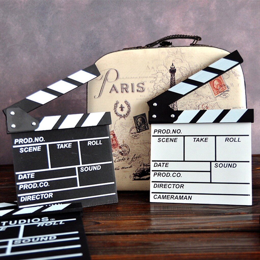 Réalisateur Film Clap Action scène claqueur conseil en bois Film Clap ardoise théâtre fête décoration Film claqueur conseil
