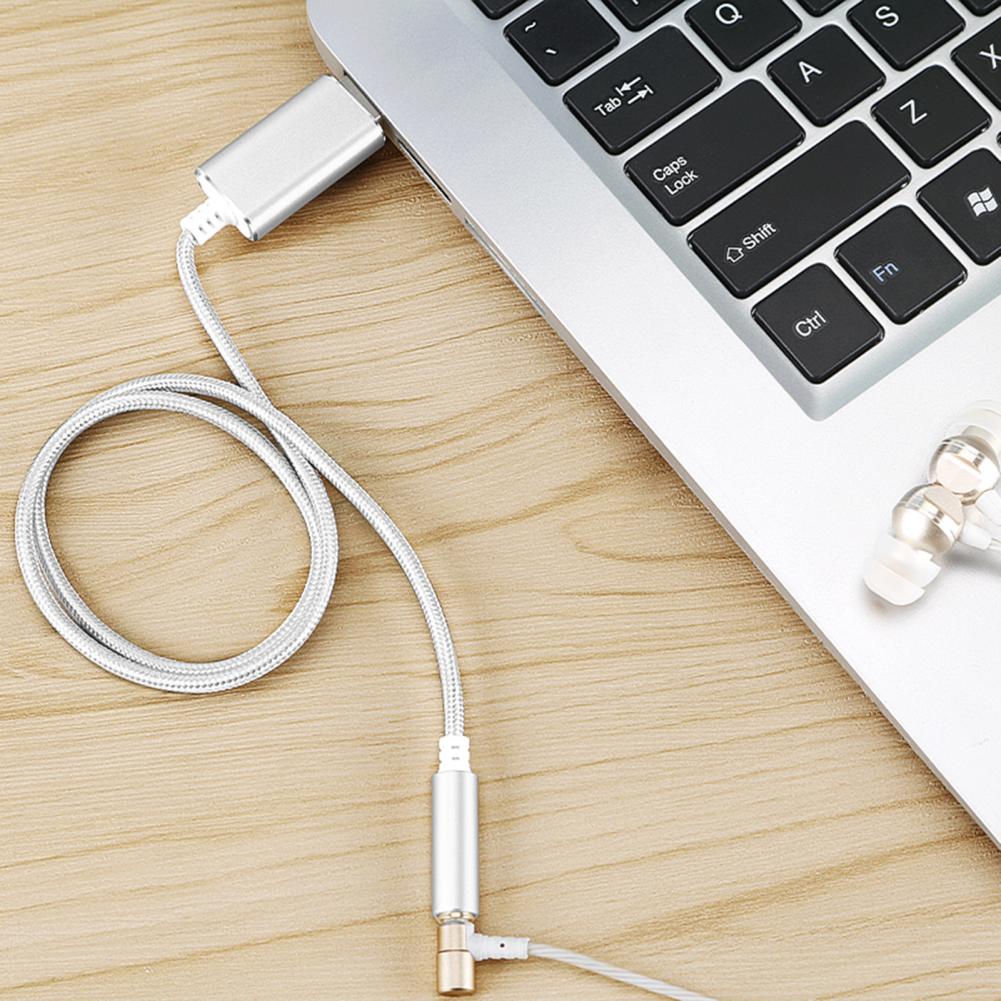 USB Adapter External Sound Card with 3.5mm Headphone and Microphone Jack for Windows/Mac/Linux/Pc/Laptops/PS4