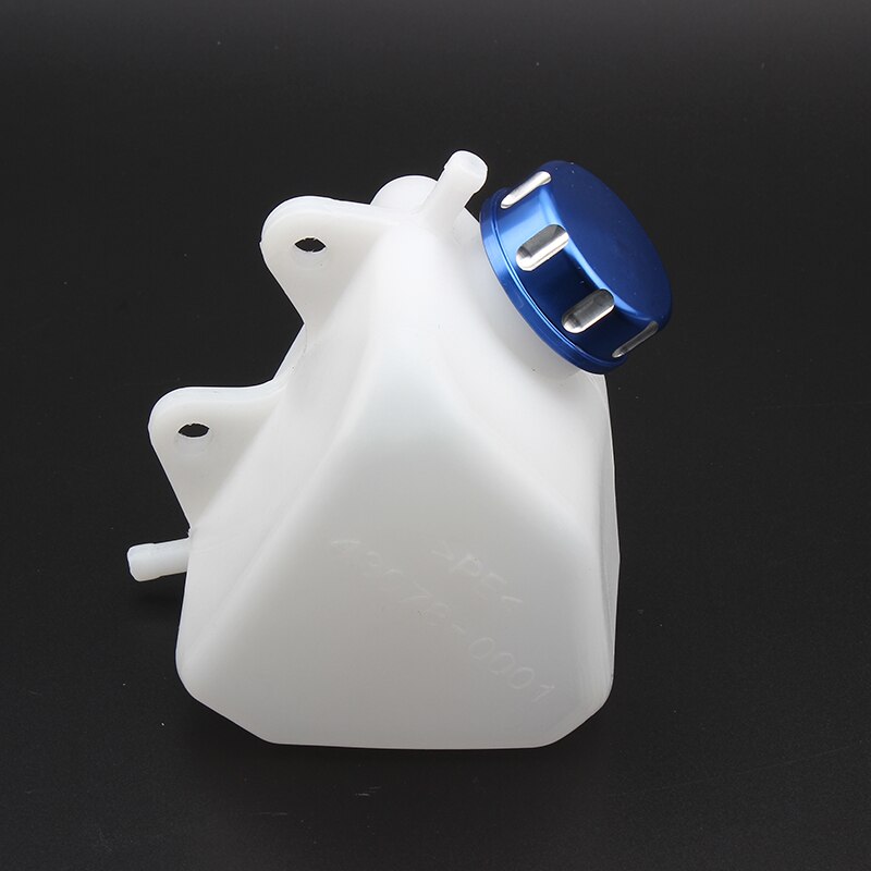 Motorfiets Plastic Water Koelvloeistof Reservoir Tank Cnc Caps Koelvloeistof Reservoir Tank Radiator Overloop Voor Kawasaki KLX250 Klx 250: Blue