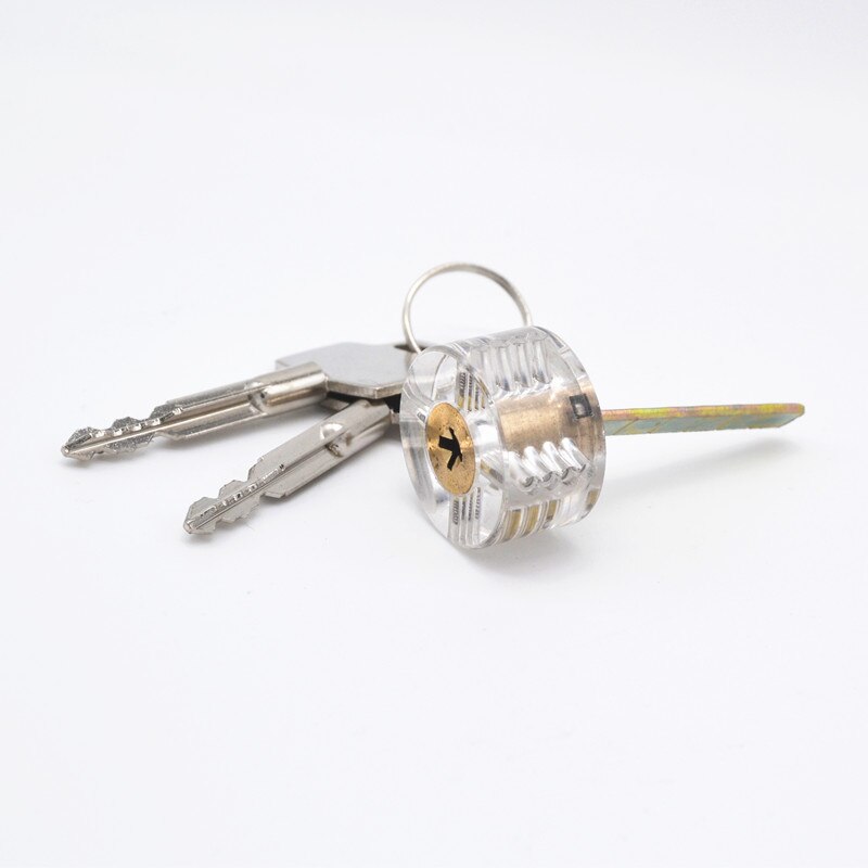 Practice Transparent Lock Pick Visible Training Skill Cutaway Inside Copper Padlock Locksmith Supplies Lock Pick Set