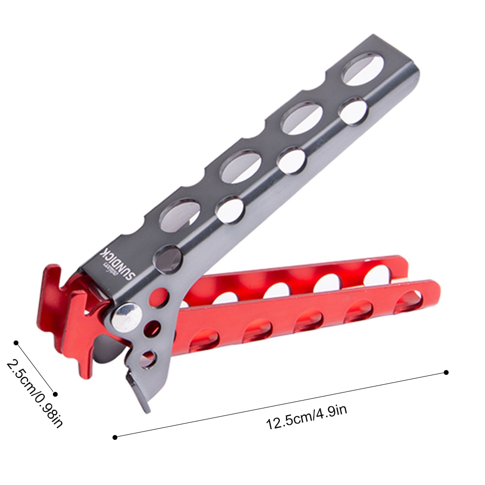 Pinza de aluminio para olla, elevador de ollas, utensilios de cocina para Camping, soporte para platos