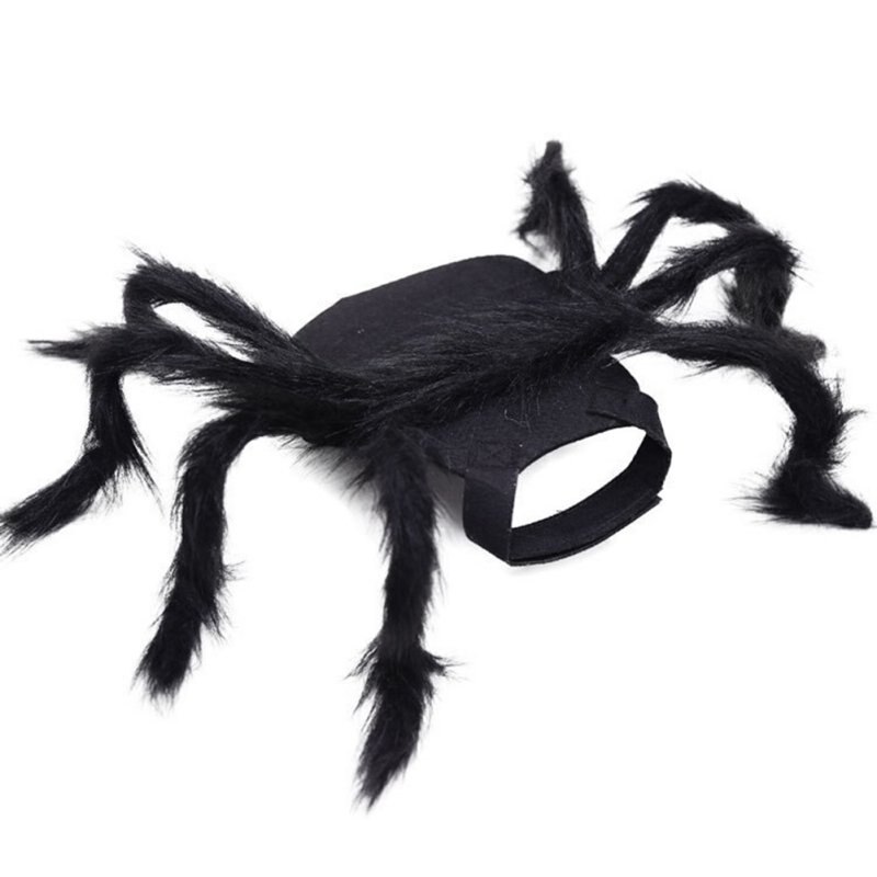Disfraz de perro o gato de Halloween, disfraz de simulación de araña gigante, disfraz de Mascota, disfraz de Halloween, accesorio para mascotas, decoración para perros: A