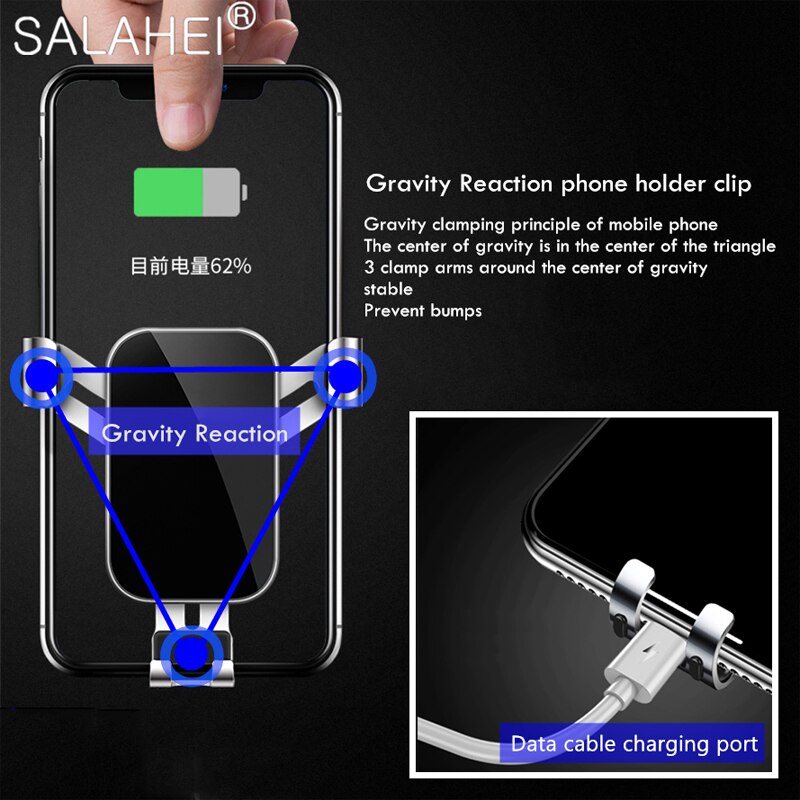 Mobile Phone Holder For NISSAN Patrol Y62 Armada Air Vent Mount Bracket GPS Phone Holder Clip