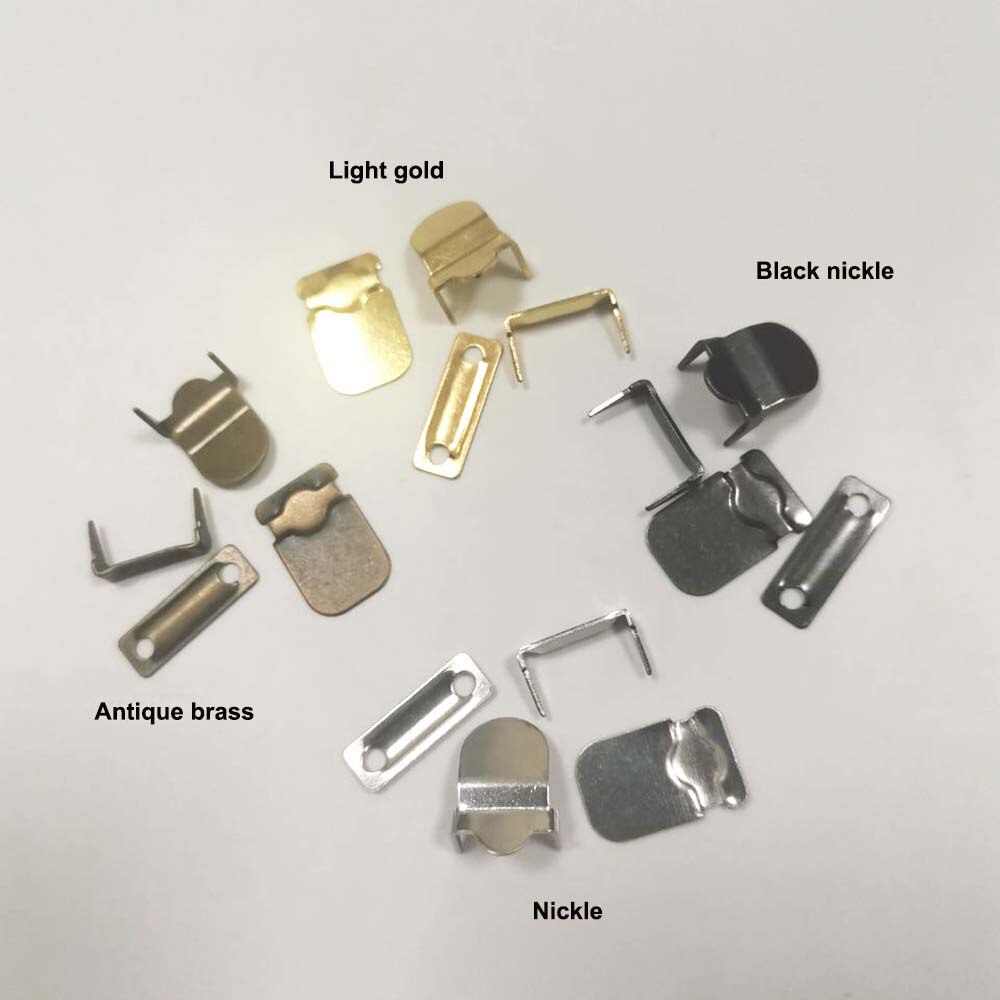 60 sæt/parti 4- -delte buksekroge metal messing knapper sølv nikkel / sort nikkel / bronze farve 2015091002
