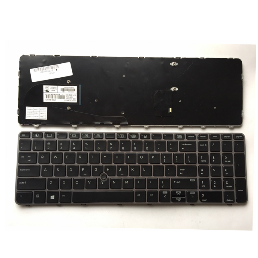 US For HP for EliteBook 850 G3 for ZBook 15u G3 US without Backlit Laptop Keyboards English: Pointing No Backlit