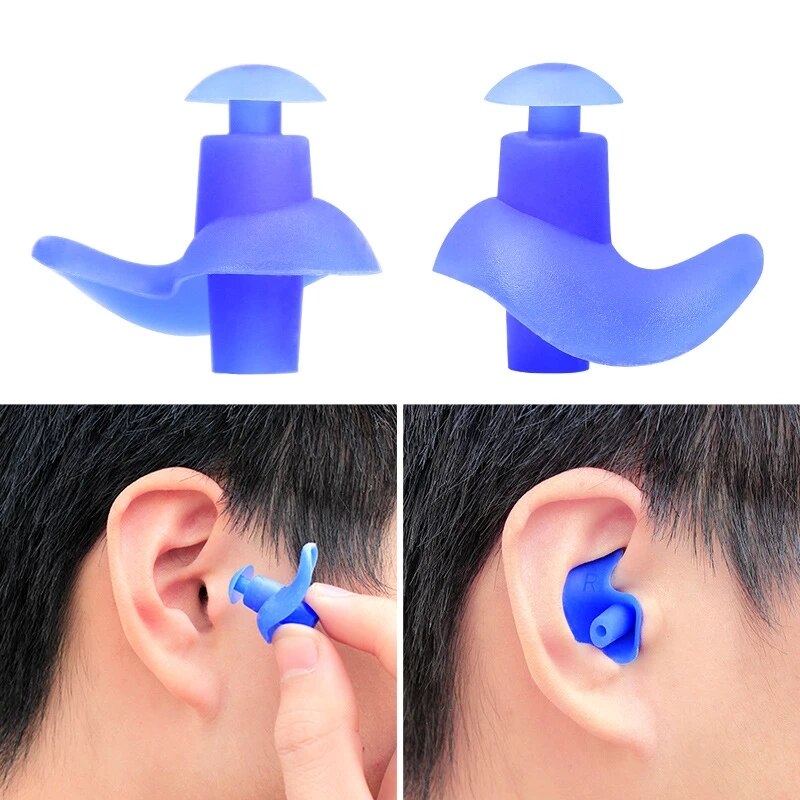 4 @ # Zachte Oordopjes Zwemmen Siliconen Waterdicht Stofdicht Oordopjes Duiken Watersport Zwemmen Anti-noise Accessoires