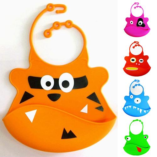 Baberos alimentación bebé Baberos alimentación silicona impermeable ajustable paños eructos niños Delantales para chicas niños comiendo el almuerzo Peto