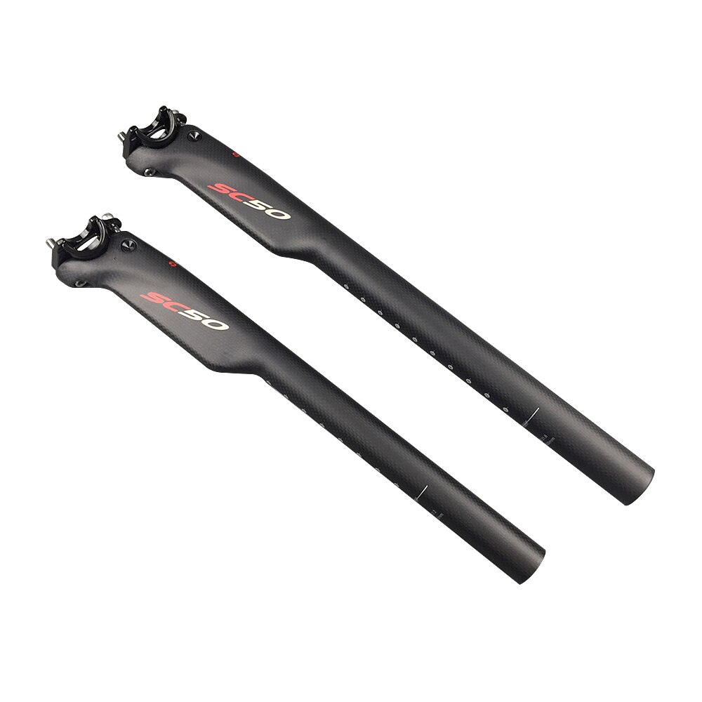 Toseek SC50 full carbon fiber seatpost mountain bike road bicycle seat tube 27.2/30.8/31.6mm X 350/400mm carbon seatposts