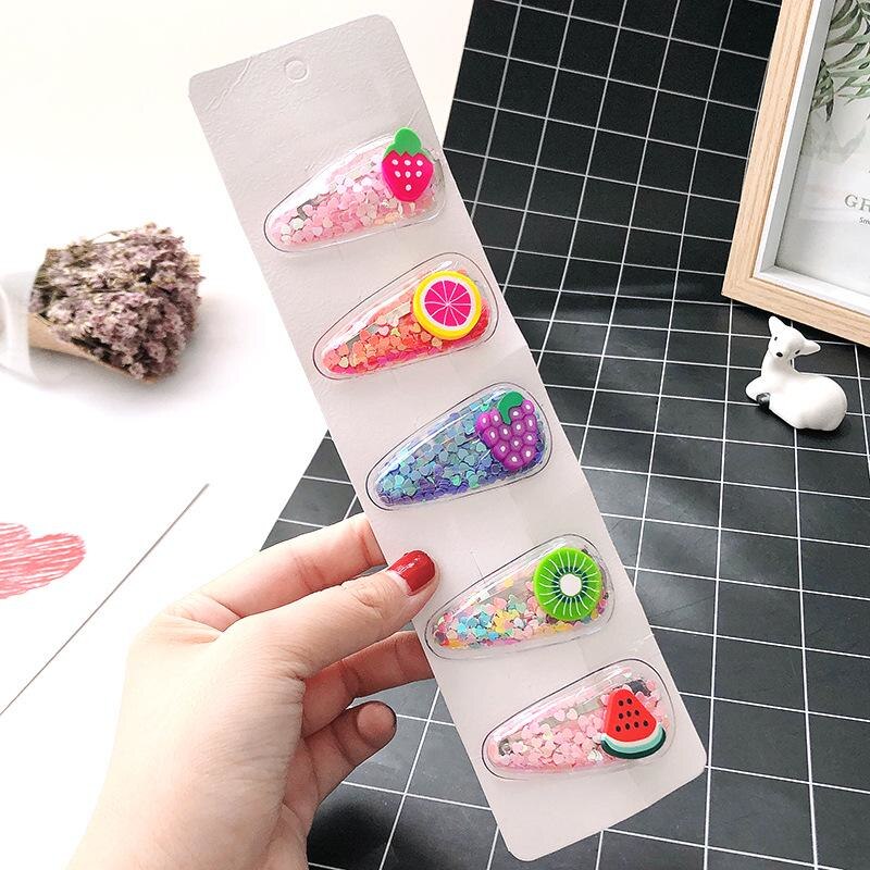 3/5pcs Children Cute Color Hairclip Head Jewelry -shaped Clip Hair Accessories Baby Clip Cute Baby Hairpin TXTB1: 02 5pcs